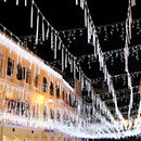 LED-Eisregen-Lichterkette mit Schneefall-Effekt – kaltweißes Licht für innen und außen
