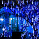 LED-Eisregen-Lichterkette mit Schneefall-Effekt – blaues Licht für Weihnachtsbaum und Weihnachtsdekoration