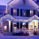 LED-Eisregen-Lichterkette mit Schneefall-Effekt – blaues Licht für Weihnachtsbaum und Weihnachtsdekoration