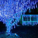 LED-Eisregen-Lichterkette mit Schneefall-Effekt – blaues Licht für Weihnachtsbaum und Weihnachtsdekoration