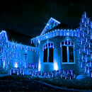 LED-Eisregen-Lichterkette mit Schneefall-Effekt – blaues Licht für Weihnachtsbaum und Weihnachtsdekoration