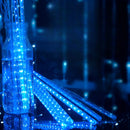 LED-Eisregen-Lichterkette mit Schneefall-Effekt – blaues Licht für Weihnachtsbaum und Weihnachtsdekoration