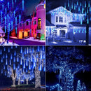 LED-Eisregen-Lichterkette mit Schneefall-Effekt – blaues Licht für Weihnachtsbaum und Weihnachtsdekoration