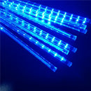 LED-Eisregen-Lichterkette mit Schneefall-Effekt – blaues Licht für Weihnachtsbaum und Weihnachtsdekoration