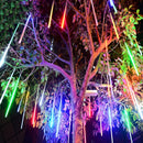 LED-Eisregen-Lichterkette mit fließendem Schneefall-Effekt – mehrfarbig, für innen/außen