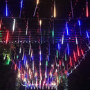 LED-Eisregen-Lichterkette mit fließendem Schneefall-Effekt – mehrfarbig, für innen/außen