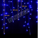 LED-Eisregen-Lichterkette für außen 12m Blau – 300 LEDs, 8 Lichtspiele