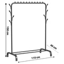 Kleiderständer aus Metall mit seitlichem Haken - perfekte Ordnung für Kleidung und Accessoires