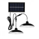 Set mit 2 LED-Solarleuchten mit Metallschirm und Fernbedienung - Beleuchtung für außen/innen