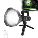 Wiederaufladbare LED-Taschenlampe mit Powerbank und Stativ - 4 Leuchtmodi