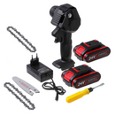 Akku-Mini-Kettensäge | Schwert 6 Zoll, 2 Akkus 24V + 2 Ketten