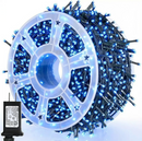 Lichterkette auf Rolle 100 m LED Blau | 500 helle LEDs | 8 Lichtmodi | IP44
