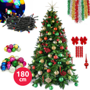 Weihnachtsbaum 180cm + Komplettset Zubehör zum Schmücken
