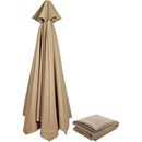 Sonnenschirm für den Garten 3M, verstellbar, wasserdicht, mit Kreuzfuß und Stahlgestell, Beige