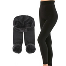 2er-Set gefütterte Thermo-Leggings, extra warm, elastisch, Einheitsgröße S-4XL, flauschiges Innenfutter