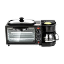 Elektrisches 3-in-1-Frühstücksgerät - Kaffeemaschine, Toaster und antihaftbeschichteter Grill