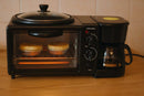 Elektrisches 3-in-1-Frühstücksgerät - Kaffeemaschine, Toaster und antihaftbeschichteter Grill