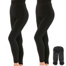 2er-Set gefütterte Thermo-Leggings, extra warm, elastisch, Einheitsgröße S-4XL, flauschiges Innenfutter