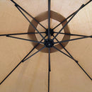 Sonnenschirm für den Garten 3M, verstellbar, wasserdicht, mit Kreuzfuß und Stahlgestell, Beige
