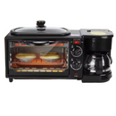 Elektrisches 3-in-1-Frühstücksgerät - Kaffeemaschine, Toaster und antihaftbeschichteter Grill