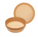 Set mit 100 Backpapieren für Heißluftfritteuse, Einweg, 16x20x4,5 cm, Braun
