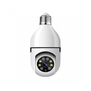 Set mit 2 WLAN-Überwachungskameras in Glühbirnenform 355° Full HD mit Panoramawinkel, Bewegungssensor und Zwei-Wege-Audio