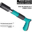 Professionelle pneumatische Nagelpistole - Komplettset mit 50 Nieten und Zubehör - Kaliber 7,3 cm