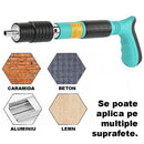 Professionelle pneumatische Nagelpistole - Komplettset mit 50 Nieten und Zubehör - Kaliber 7,3 cm