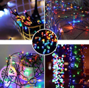 Set mit 2 bunten Weihnachtslichterketten 100 m | 500 LEDs mit Lichteffekten | Innen/Außen | IP44
