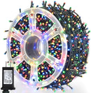 Set mit 2 bunten Weihnachtslichterketten 100 m | 500 LEDs mit Lichteffekten | Innen/Außen | IP44